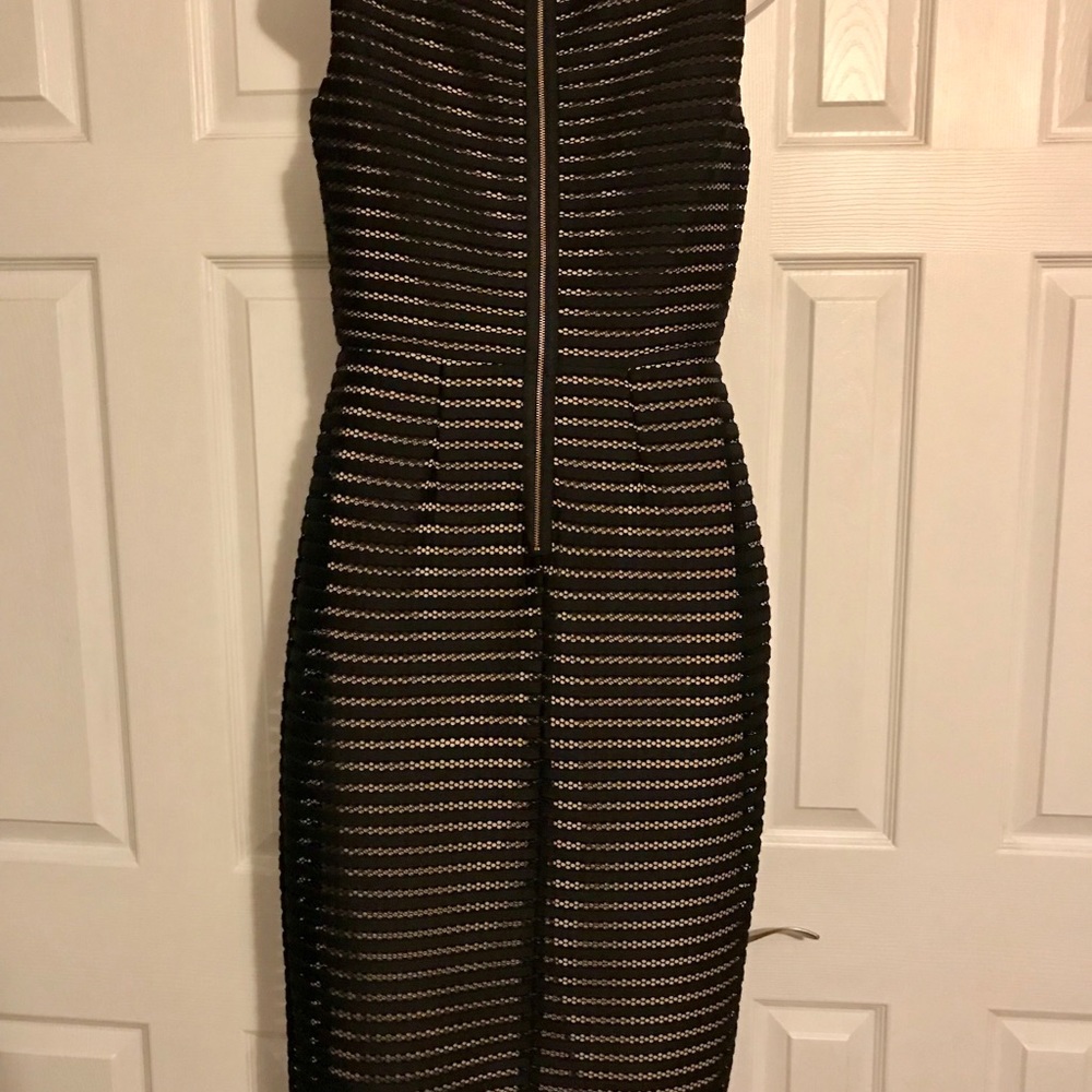 Black eyelet lace dress